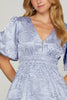 New Crinkle Woven V-Neck Balloon Sleeve Mini Dress – Chic and Feminine Mini Dress with Crinkle Woven Fabric, V-Neckline, and Trendy Balloon Sleeves by Stevvex