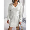 Women’s V-Neck Bodycon Sweater Dress by FitiqueFit