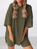 Full Size Half Sleeve T-Shirt and Shorts Set Plus Size by Simply Love