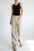 Women’s Straight Leg Slightly Flared Washed Casual Pants by FitiqueFit