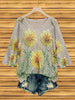 Women's Batwing-Sleeve Sweater – Hollowed-Out 3D Knitted Print Relaxed Fit by FitiqueFit
