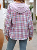Plaid Buttoned Long Sleeve Hooded Jacket for Women – Cozy & Stylish Cotton-Blend Outerwear by Stevvex