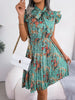 🌸 Dignified Flowers Lace-Up Waist Pleated Maxi Skirt by FitiqueFit