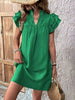 Elegant Ruffled Cap Sleeve Mini Dress Feminine & Flowy Summer Dress by Stevvex