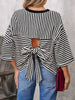 Striped Back Bow Tie T-Shirt by Simply Love