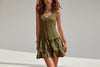Women's Sleeveless Linen Button-Up Midi Dress by FitiqueFit