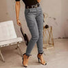 Ankle-length Low-rise Solid-color Cargo Pants With Pockets These Are Slim-fit Leggings by My Store