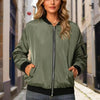 Minimalist Color-Block Stand-Collar Zip Jacket by FitiqueFit