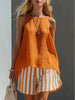 Women's V-Neck Long-Sleeve Loose-Fit Button-Up Shirt by FitiqueFit