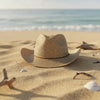 Women's Panama Straw Woven Sun Hat – Windproof Sequin Detail Beach Hat by FitiqueFit