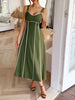 Contrast Wide Strap Midi Cami Dress by Wild and Free Boutique