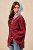 BiBi Brushed Plaid Hooded Jacket by FitiqueFit