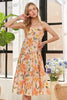 Smocked Back Floral Adjustable Strap Midi Dress For Women – Feminine, Floral, Fluttering, Comfortable Midi Dress by Stevvex