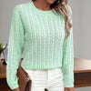 Women’s Textured Crew‑Neck Pullover Top by FitiqueFit