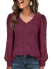 Lace Sleeve V-Neck T-Shirt by Simply Love