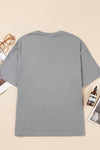Stars Leopard Graphic Distressed T-Shirt