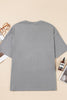 Stars Leopard Graphic Distressed T-Shirt