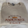 Pumpkin Patch Embroidered Sweatshirt – Cozy Fall Pullover for Women & Men, Autumn Farm Style by Dog Mom Hat