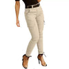Ankle-length Low-rise Solid-color Cargo Pants With Pockets These Are Slim-fit Leggings by My Store