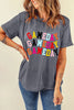 Gray Colorful GAME DAY Graphic Crew T Shirt by Wild and Free Boutique