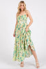New Summer Floral Smocked Back Ruffled Hem Maxi Cami Dress – Bohemian Elegance, Feminine, Flowy, Comfortable, Effortlessly Chic by Stevvex