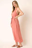 Cross Back Belted V Neck Tank Maxi Dress for Women – Flattering, Chic and Elegant Event Style by Stevvex