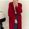 Idle Style Mid-length Sweater Cardigan Coat Women