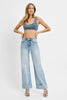 Risen Plus Size Tummy Control High Rise Ankle Cuffed Jeans