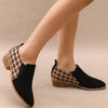 Women's Retro Color-Block Slip-On Heels – Round Toe Mid Heel Dress Shoes by FitiqueFit