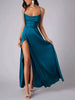 Lace Up Back Split Maxi Dress by Wild and Free Boutique