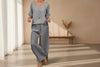 Women’s Multi Color Two Piece Set V Neck Top & Pants by FitiqueFit
