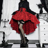 Patchwork Hip Skirt Elegant Slim High Waist Lace-up Waist-controlled Trailing Skirt Women