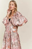 Printed V-Neck Batwing Sleeve Summer Dress For Women – Vibrant Print, Chic & Relaxed, Flattering, Effortlessly Stylish by Stevvex