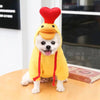 Fruit Dog Clothes Two-legged Hooded Outfits Green Fleece Clothing Autumn Winter Hoodies by My Store