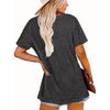 Women's Round Neck Short Sleeve T-Shirt With Slogan Print, Casual Summer Top by FitiqueFit
