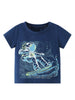 Children's Astronaut Surfing Graphic Crew Neck T-Shirt by Simply Love