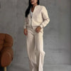 Women’s 2-Piece Zip-Up Sweatsuit Set — Jacket & Wide-Leg Sweatpants by FitiqueFit