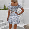 French-Style Floral Print Vacation Set for Women by FitiqueFit