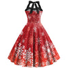 Christmas Dress Christmas Snowflake Print Women's