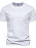 Men's Round Neck Geometric Embroidered T-Shirt