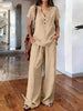 Women’s Casual Solid Color Two Piece Set by FitiqueFit