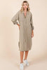 Button Down Long Sleeve Shirt Dress For Women – Timeless, Versatile, Classic, and Sophisticated Wardrobe Essential by Stevvex