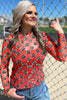 Brown Game Day Football Mesh Sheer Long Sleeve Top by Wild and Free Boutique