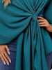 Solid Color Tie-Front Knit Cape Top by Wild and Free Boutique