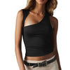 Women's Fashion INS Design Irregular Vest Summer Trend Hollow-out Temperament Top by My Store