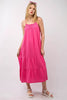 Ruffled A-Line Midi Cami Dress – Stylish Ruffled Midi Dress, A-Line Cami Dress, Comfy Cotton Dress, Feminine Summer Dress, Tiered Layered Dress, Breezy Ruffled Dress, Elegant Spring Dress by Stevvex