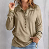 Women's Loose Fit Long Sleeve Knit Top – Button Detail, S–5XL by FitiqueFit