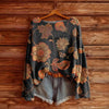 Women’s Fall Wildflower Print Long Sleeve T-Shirt by FitiqueFit