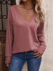 V-Neck Long Sleeve T-Shirt by Simply Love