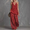 Women’s Leopard Print Sleeveless Top and Chiffon Pants Set by FitiqueFit
